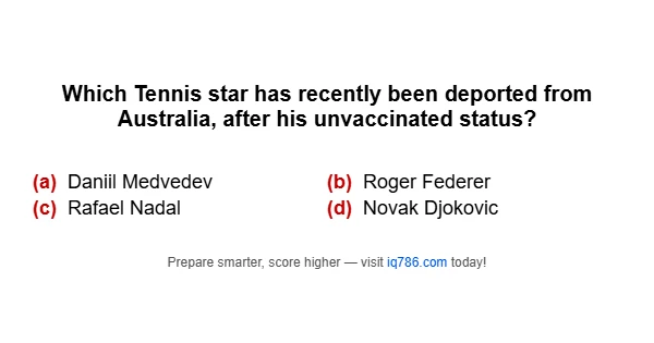 Which Tennis star has recently been deported from Australia, after his unvaccinated status?