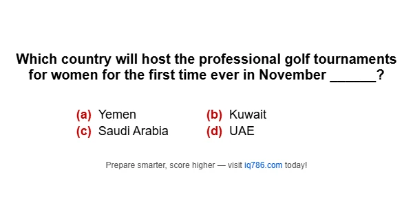 Which country will host the professional golf tournaments for women for the first time ever in November ______?