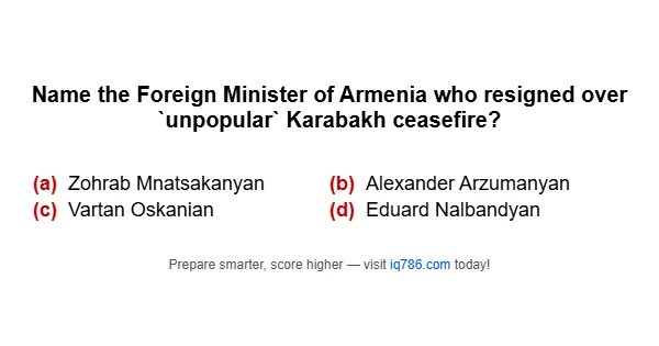 Name the Foreign Minister of Armenia who resigned over `unpopular` Karabakh ceasefire?