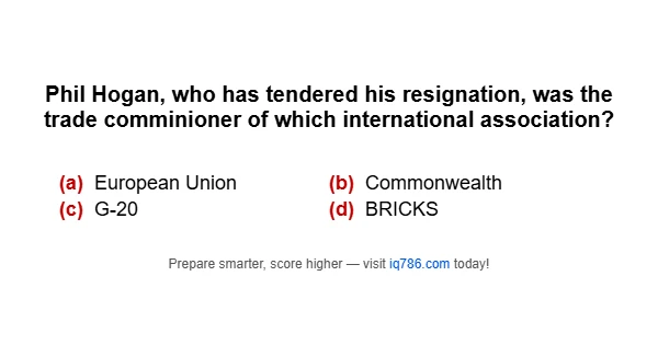 Phil Hogan, who has tendered his resignation, was the trade comminioner of which international association?
