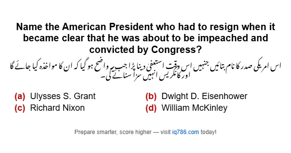Name the American President who had to resign when it became clear that he was about to be impeached and convicted by Congress?
