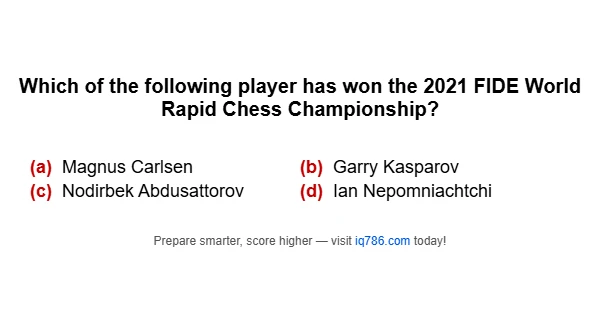 Which of the following player has won the 2021 FIDE World Rapid Chess Championship?