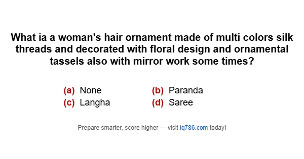 What ia a woman's hair ornament made of multi colors silk threads and decorated with floral design and ornamental tassels also with mirror work some times?
