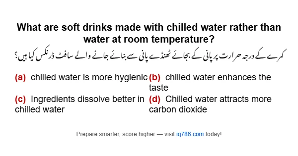 What are soft drinks made with chilled water rather than water at room temperature?