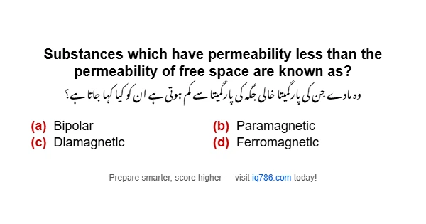 Substances which have permeability less than the permeability of free space are known as?