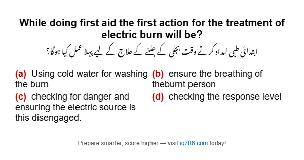 While doing first aid the first action for the treatment of electric burn will be?