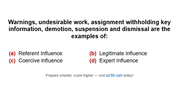Warnings, undesirable work, assignment withholding key information, demotion, suspension and dismissal are the examples of: